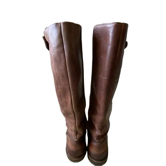 Svig Riding Boots Women's Brown Leather Knee High size 39 /US 8.5 Vintage Chic