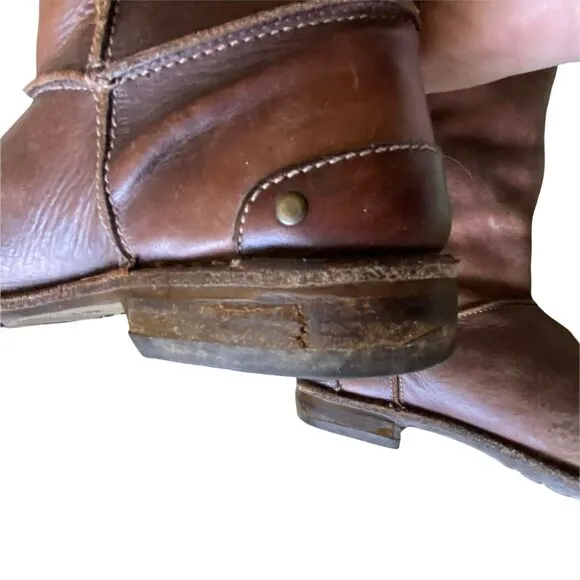 Svig Riding Boots Women's Brown Leather Knee High size 39 /US 8.5 Vintage Chic