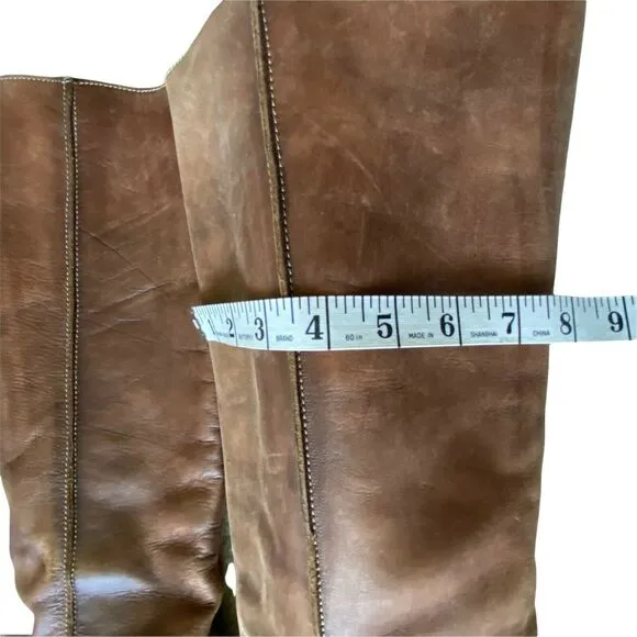 Svig Riding Boots Women's Brown Leather Knee High size 39 /US 8.5 Vintage Chic
