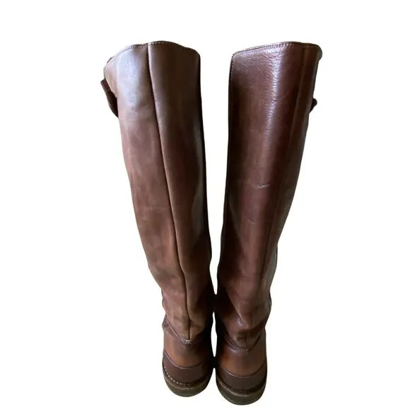 Svig Riding Boots Women's Brown Leather Knee High size 39 /US 8.5 Vintage Chic