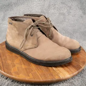 SWIMS Polacco Barry Taupe Leather Classic Chukka Ankle Boots Men's Size 9.5