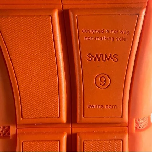 Swims Mens Slide Loafers Slip On Shoes Orange Size 9