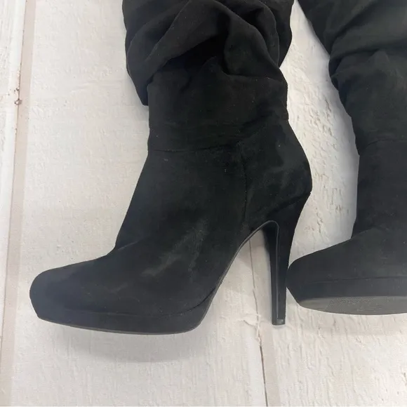 Thalia Sodi Brisa Women Gray Knee HighBoot, Black, Size 7