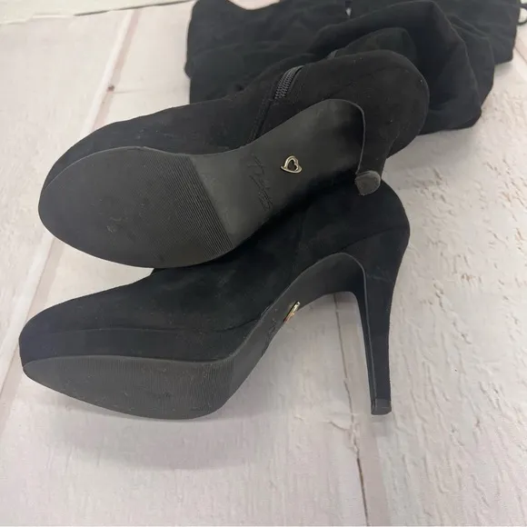 Thalia Sodi Brisa Women Gray Knee HighBoot, Black, Size 7