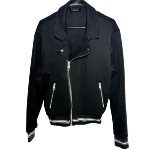 The Kooples Sport Black Varsity Jacket | Parisian Preppy Streetwear Minimalist