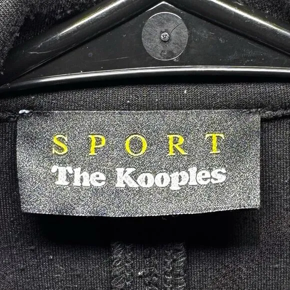 The Kooples Sport Black Varsity Jacket | Parisian Preppy Streetwear Minimalist