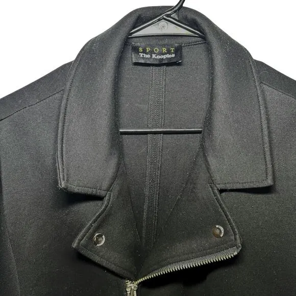 The Kooples Sport Black Varsity Jacket | Parisian Preppy Streetwear Minimalist
