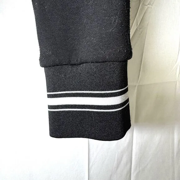 The Kooples Sport Black Varsity Jacket | Parisian Preppy Streetwear Minimalist