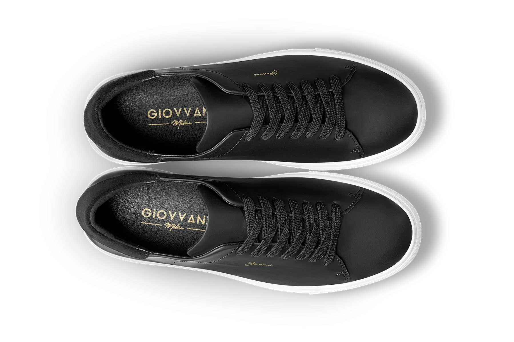 The Lorenzo - Black Leather / White Sole - Womens