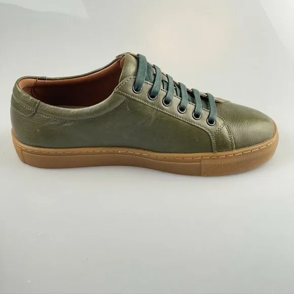 Threads &amp; Beams Shoes Cup-Sole Trainer Green Leather  Men's Size 7B