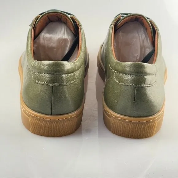 Threads &amp; Beams Shoes Cup-Sole Trainer Green Leather  Men's Size 7B
