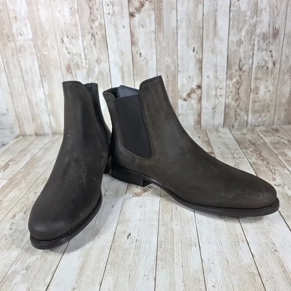 Thursday Boot Co. Chelsea Boots Suede Leather Ankle Dress Brown 9.5