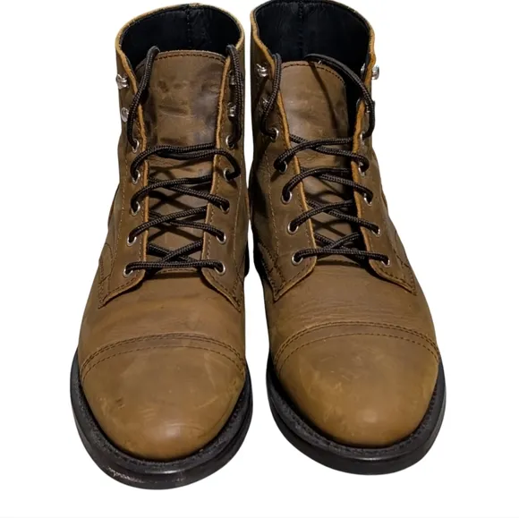 Thursday Boot Company Lace Up Captains Leather Brown Men’s Boots 8.5 leather