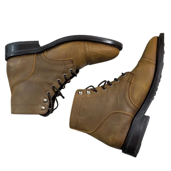 Thursday Boot Company Lace Up Captains Leather Brown Men’s Boots 8.5 leather