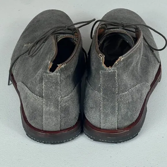 Timberland Chukka Boots Mens 9 Gray Leather Suede Ankle Lace Up Iconic