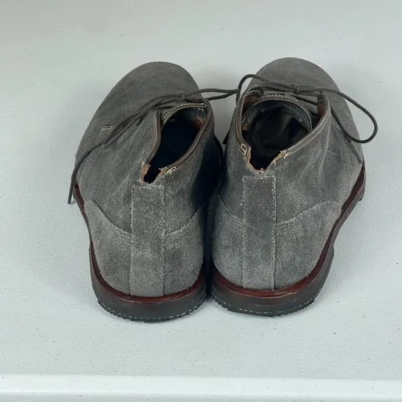 Timberland Chukka Boots Mens 9 Gray Leather Suede Ankle Lace Up Iconic