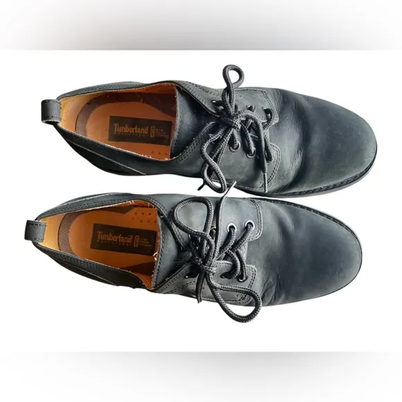 🔥Timberland Classic Black Suede Leather Lug Sole Lace Up Oxfords, Mens Size 10