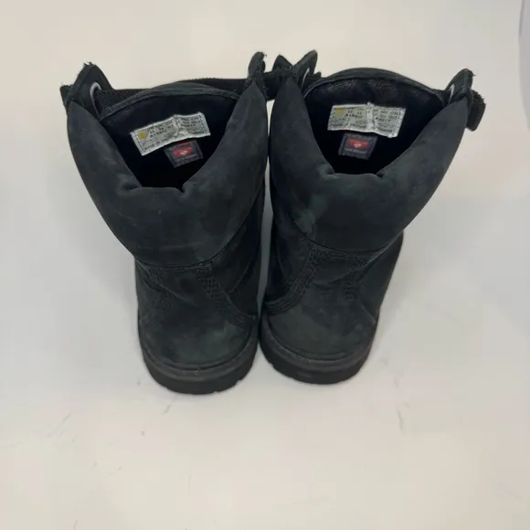 Timberland Jayne Black Boots 6.5 Lace Up Nubuck Leather Casual Durable Comfort