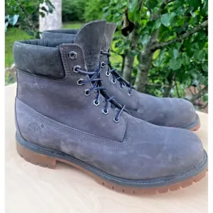 Timberland Men 11.5 Premium 400g Waterproof Boots Gray Leather Padded Collar