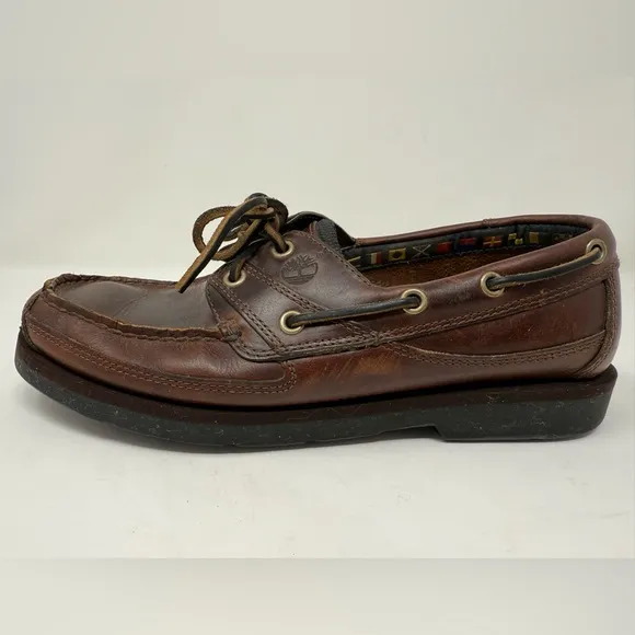 Timberland Men's Brown Leather Classic Boat Shoe, model 79026 size 8M