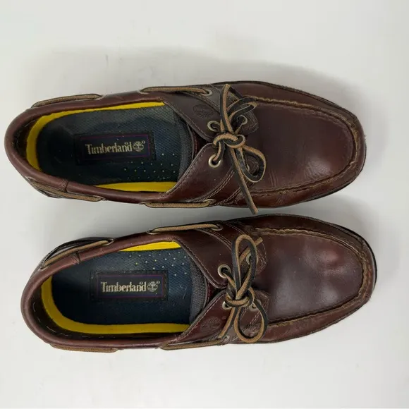 Timberland Men's Brown Leather Classic Boat Shoe, model 79026 size 8M