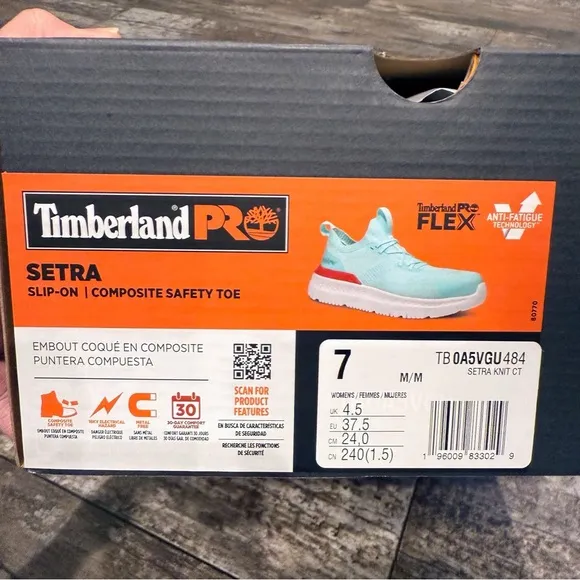 Timberland PRO Setra Knit Composite Safety Toe Slip On Shoes Womens Size 7 NIB