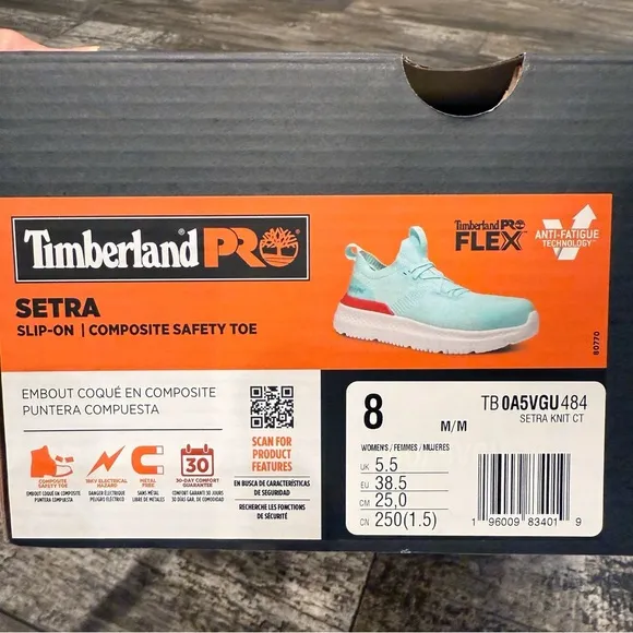 Timberland PRO Setra Knit Composite Safety Toe Slip On Shoes Womens Size 8 NIB
