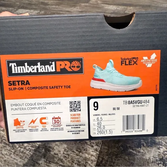 Timberland PRO Setra Knit Composite Safety Toe Slip On Shoes Womens Size 9 NIB