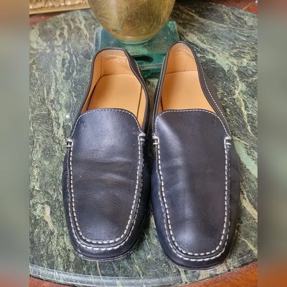 Tod's Black Leather Men's Slip On Loafers Driving Shoes 11.5