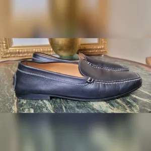 Tod's Black Leather Men's Slip On Loafers Driving Shoes 11.5