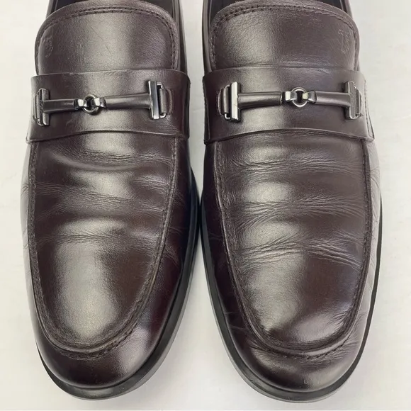 Tod’s Brown Leather Horsebit Slip On Shoes Loafers