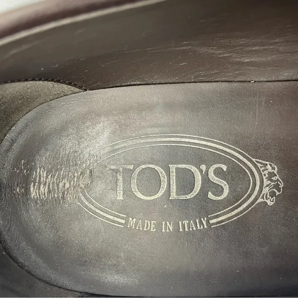 Tod’s Brown Leather Horsebit Slip On Shoes Loafers