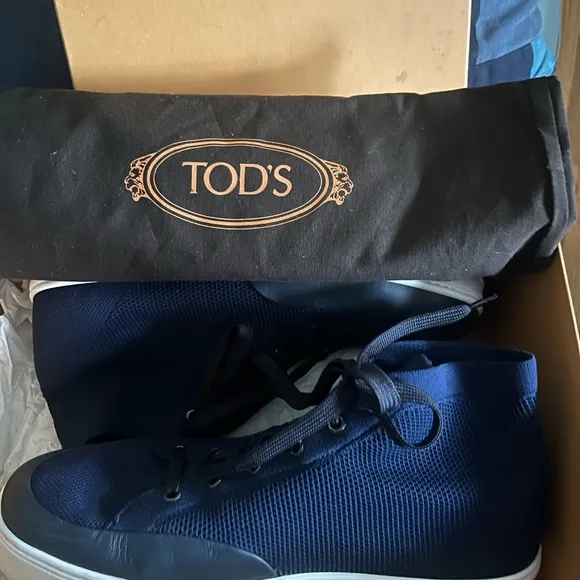 Tods high top knit cassetta shoes