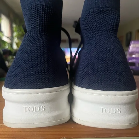 Tods high top knit cassetta shoes