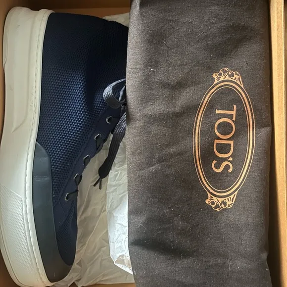 Tods high top knit cassetta shoes