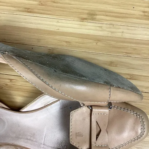 Tod’s Tan Leather Flats Shoes 8.5