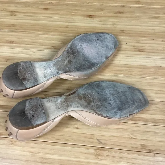 Tod’s Tan Leather Flats Shoes 8.5