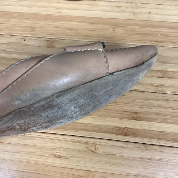 Tod’s Tan Leather Flats Shoes 8.5