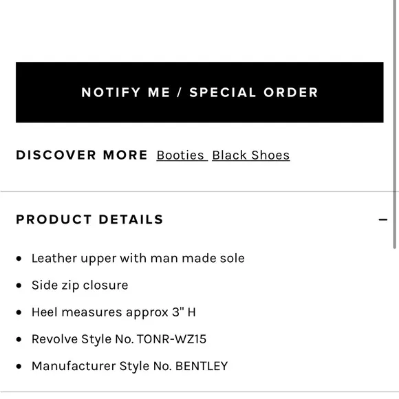 Tony Bianco Bentley Black Leather Zip Booties 6.5 Sleek Minimalist Chic
