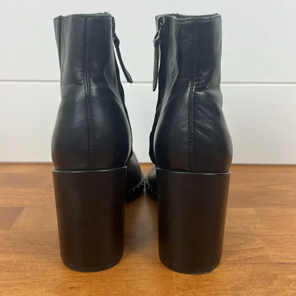 Tony Bianco Shoes Womens 7.5 Bailey Black Albany Ankle Boots Studded Pointed Toe