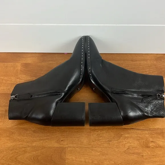 Tony Bianco Shoes Womens 7.5 Bailey Black Albany Ankle Boots Studded Pointed Toe