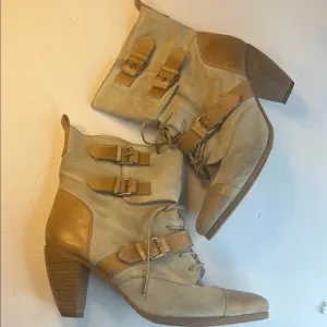 Top shop Women's Boots in Tan and Cream size 41