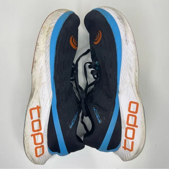 Topo Specter Mens 12.5 Shoes Black Blue Running Sneaker Gym Walking Athletic