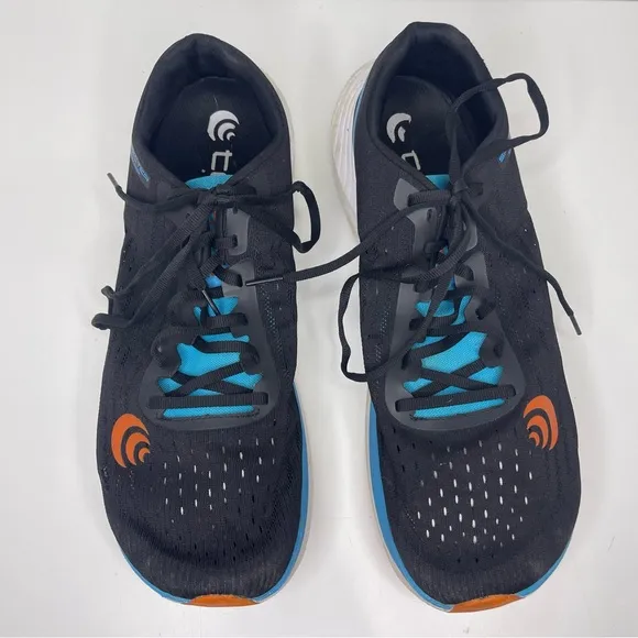 Topo Specter Mens 12.5 Shoes Black Blue Running Sneaker Gym Walking Athletic