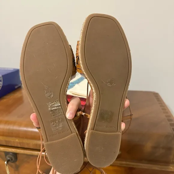 Tory Burch Basketweave Espadrille sandals, 6.5