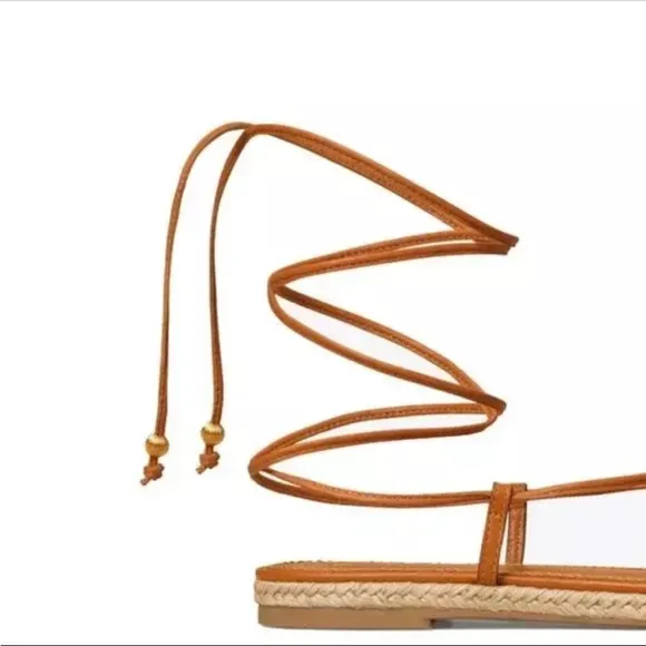 Tory Burch Basketweave Espadrille sandals, 6.5