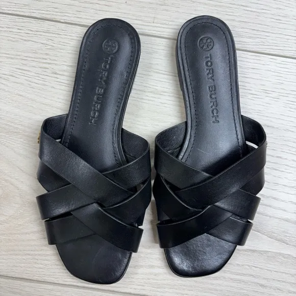 Tory Burch Black City Slide Sandals