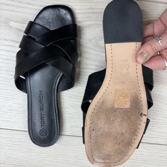 Tory Burch Black City Slide Sandals