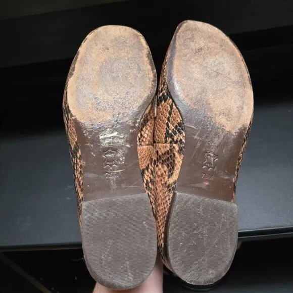 Tory Burch Gemini Link Snake Embossed Loafers