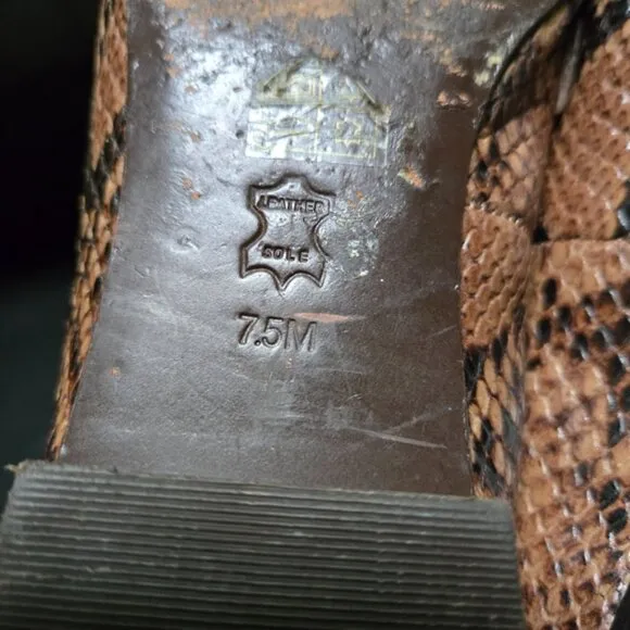 Tory Burch Gemini Link Snake Embossed Loafers